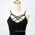 front collar staggered camisole